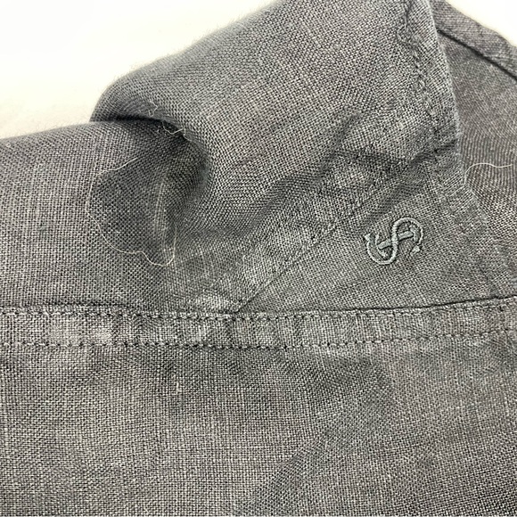 Todd Snyder Baird McNutt Irish Linen Shirt Men’s XXL Black Button Up Long Sleeve - Picture 12 of 15